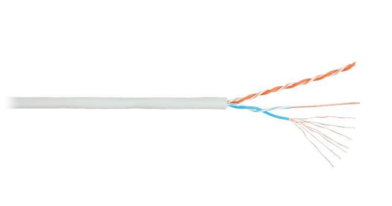 кабель u/utp кат.5 (класс d) 2 пары 24 awg (7х0.192мм) 100мгц мж bc чистая медь внутр. lszh нг(а)-hfltx свет. сер. (уп.305м) nikolan nkl 2010c-gy от BTSprom.by
