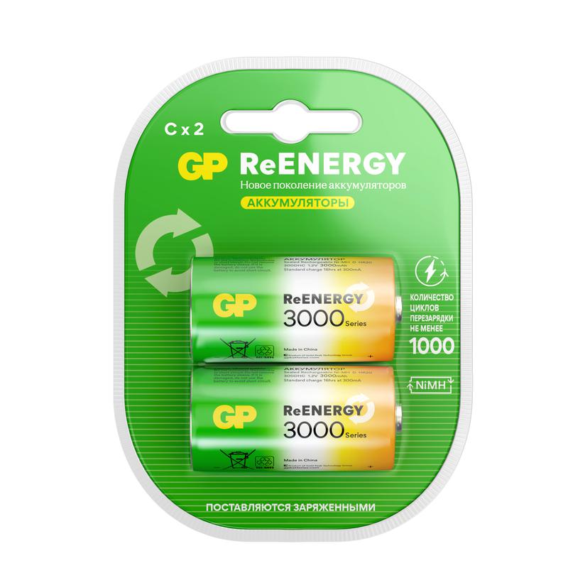 аккумулятор c/hr14 reenergy 1.2в 3000ма.ч (блист.2шт) gp 20261 от BTSprom.by