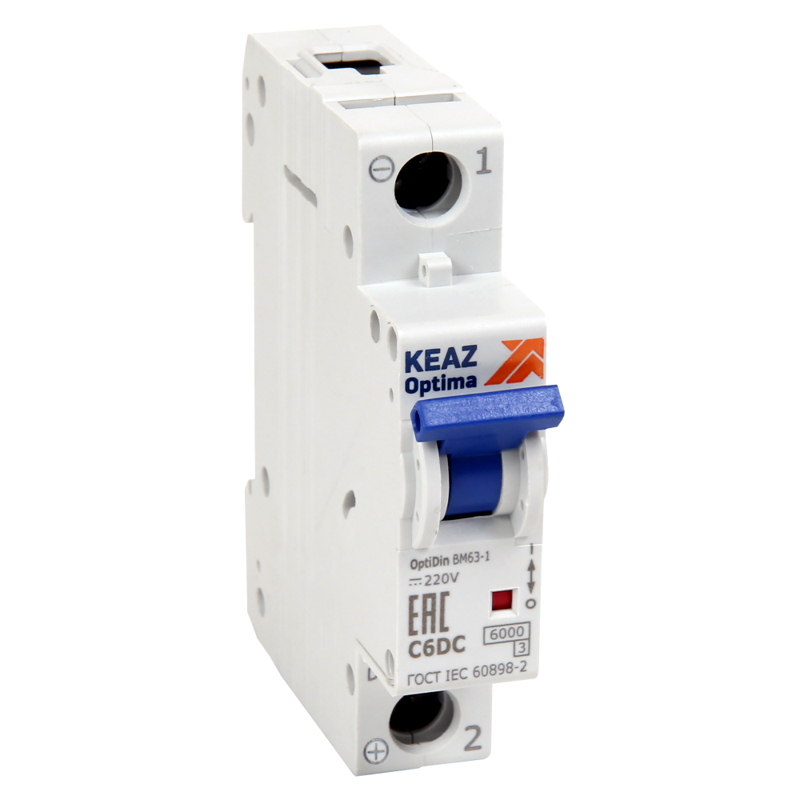 выключатель автоматический модульный 1п z 40а optidin bm63-1z40-dc-rp-ухл3 кэаз 339240 от BTSprom.by