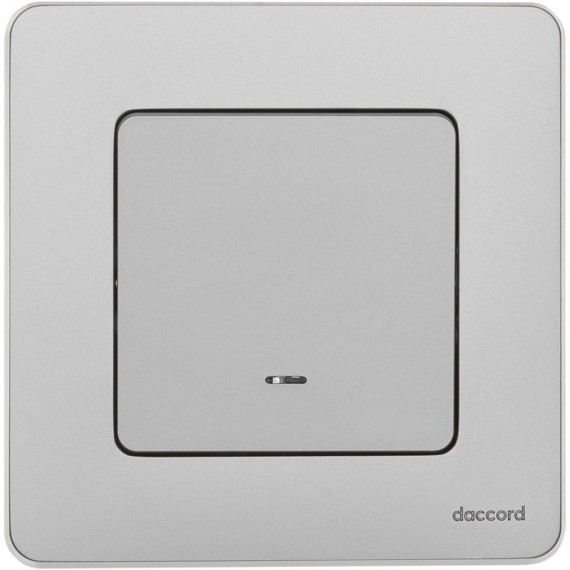  Выключатель 1-кл. Inspiria 10А IP20 250В 10AX с подсветкой/индикацией механизм алюм. IEK 673612 фото в каталоге от BTSprom.by