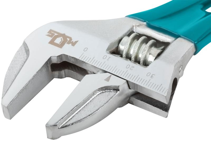  Ключ разводной с тонкими губками пластиковая накладка на ручку 150мм (36мм) MOS 70262М фото в каталоге от BTSprom.by