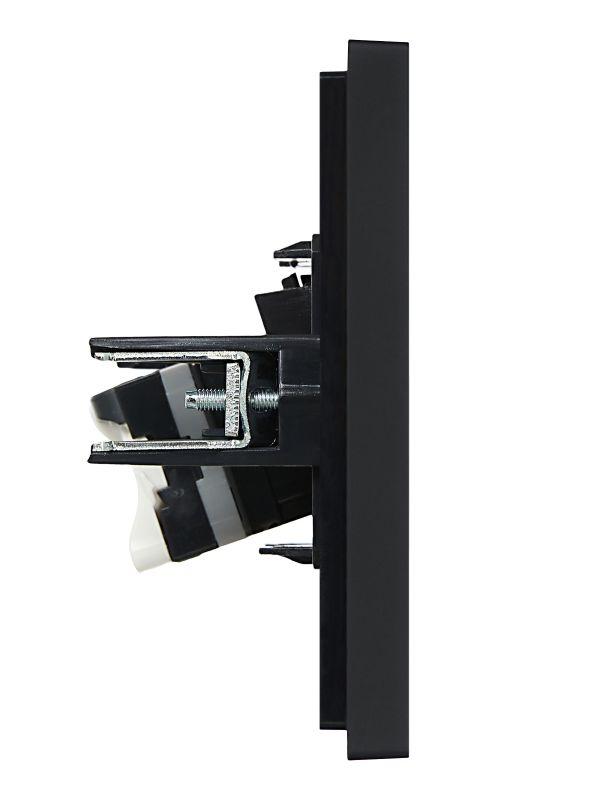  Розетка компьютерная RJ45 кат.5E FORTE&PIANO FP132 черн. IEK FP-K10-1-K02 фото в каталоге от BTSprom.by