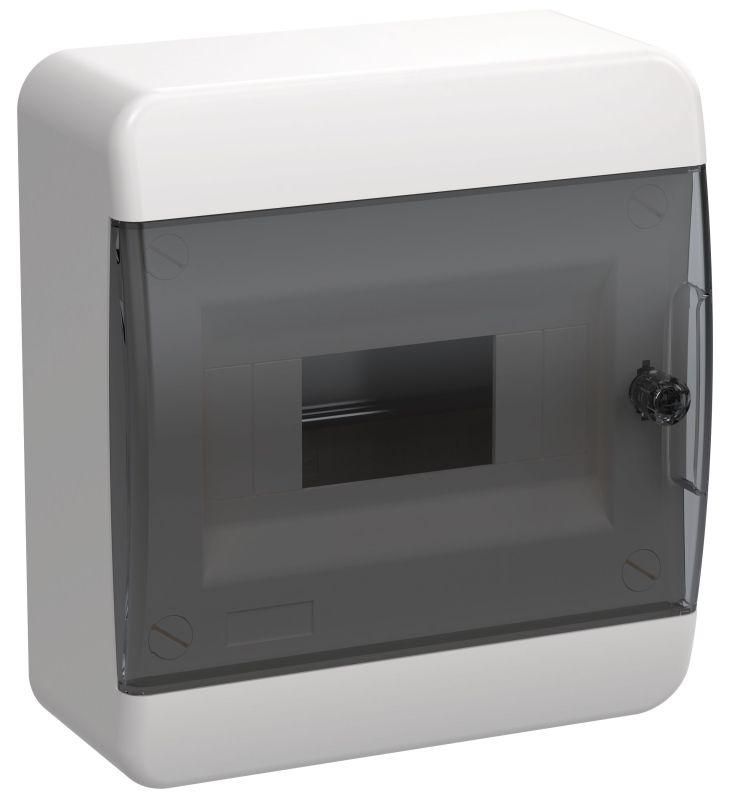 корпус щрн-п-8 tekfor ip41 черн. прозр. дверь пластик. iek tf5-kp12-n-08-41-k01-k03 от BTSprom.by