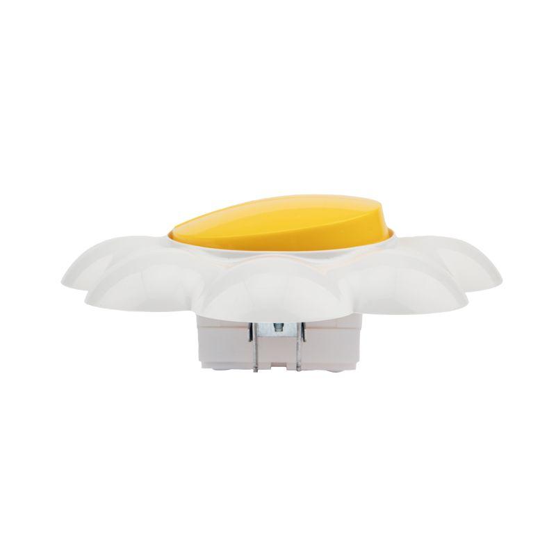  Выключатель 2-кл. СП HAPPY Ромашка желт./бел. Kranz KR-78-0621 фото в каталоге от BTSprom.by