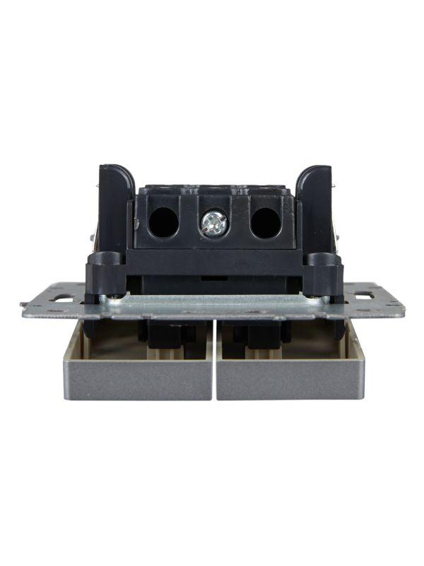  Выключатель жалюзи СП BRITE ВС10-1-5-БрА 10А механизм алюм. IEK BR-V15-0-10-K47 фото в каталоге от BTSprom.by