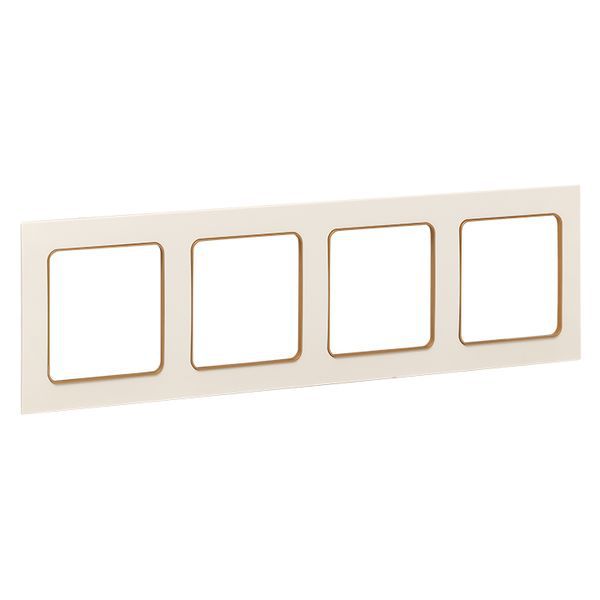  Рамка 4-м Стокгольм бел. с линией цвета шампань PROxima EKF EAM-G-303-20 фото в каталоге от BTSprom.by