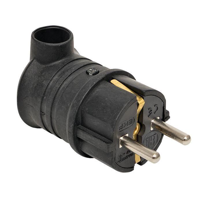 вилка угловая 16а 2p+pe 230в ip44 каучук черн. proxima ekf rps-017-16-230-44-r от BTSprom.by