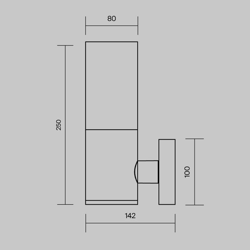 Светильник Willis 1х60Вт E27 IP54 бра настен. Maytoni O418WL-01GR фото в каталоге от BTSprom.by