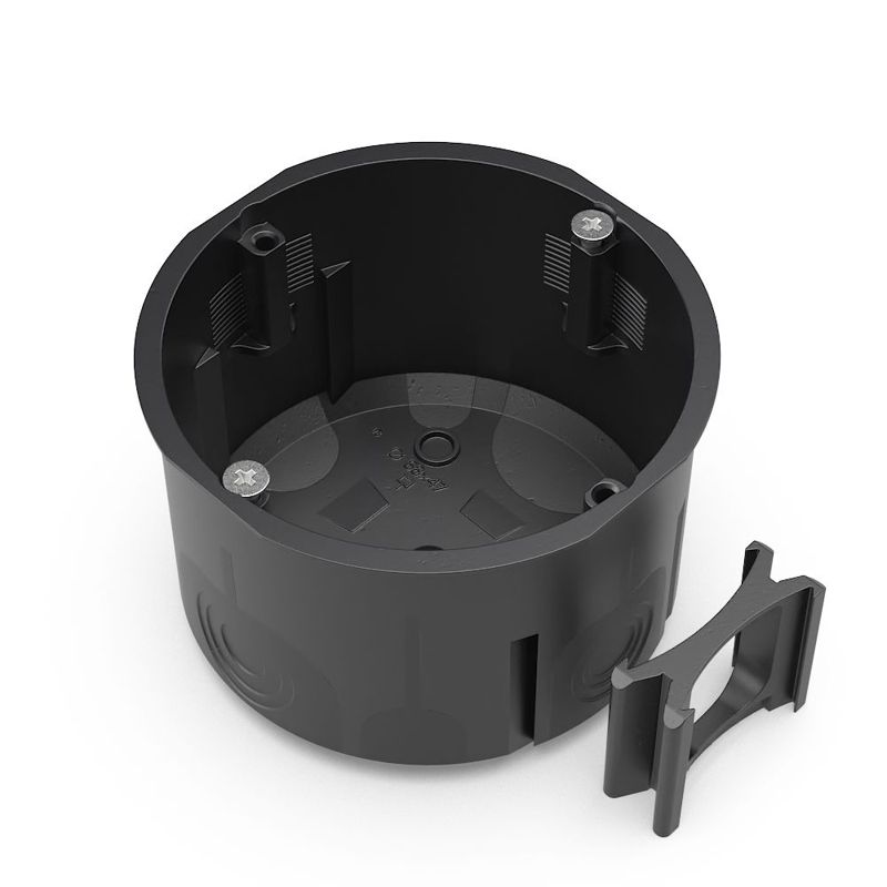 коробка установочная 68х47 двухкомпонентн. для сплошных стен черн. промрукав 60-0710-9005сп от BTSprom.by