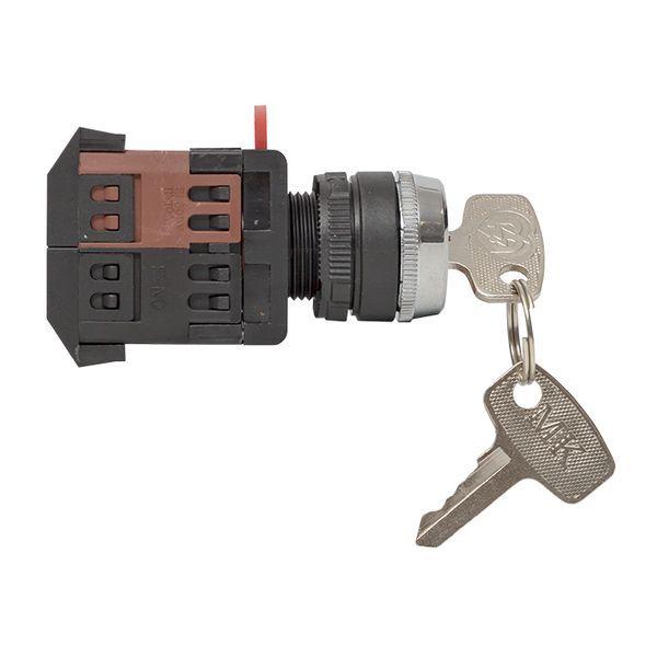  Переключатель АKS-22 черн. с замком возвратный NO+NC PROxima EKF aks-22 фото в каталоге от BTSprom.by