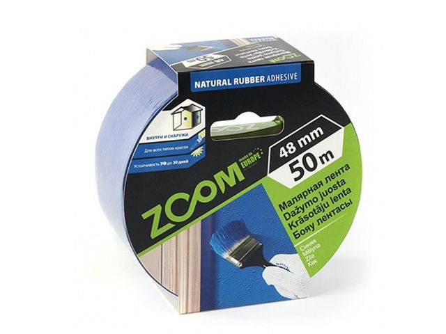 лента малярная профессиональная 38ммх50м zoom, синяя (синяя) 02-5-1-300 от BTSprom.by
