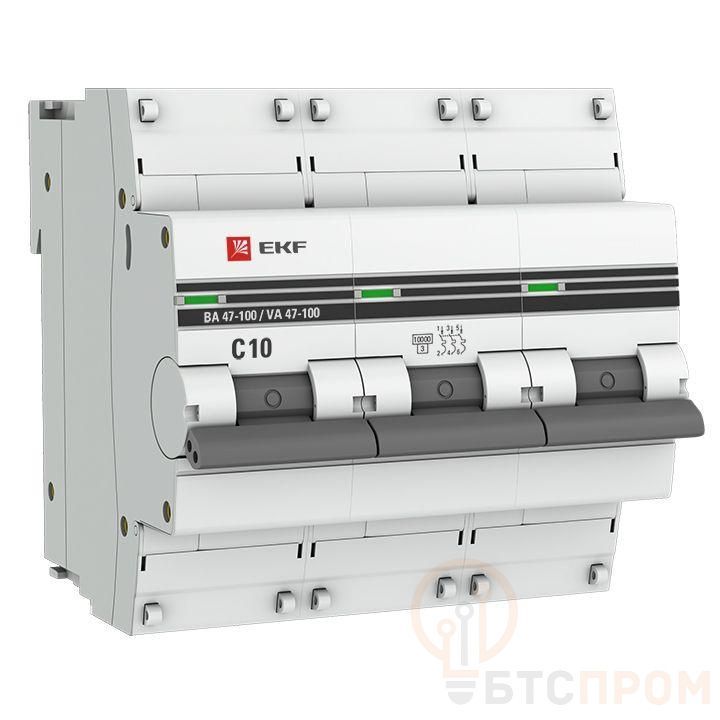 Выключатель автоматический модульный 3п C 10А 10кА ВА 47-100 PROxima EKF mcb47100-3-10C-pro фото в каталоге от BTSprom.by  Выключатель автоматический модульный 3п C 10А 10кА ВА 47-100 PROxima EKF mcb47100-3-10C-pro фото в каталоге от BTSprom.by