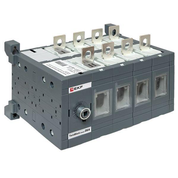  Рубильник 4п 250А реверсивный без рукоятки управления TwinBlock EKF tb-s-250-4p-rev фото в каталоге от BTSprom.by