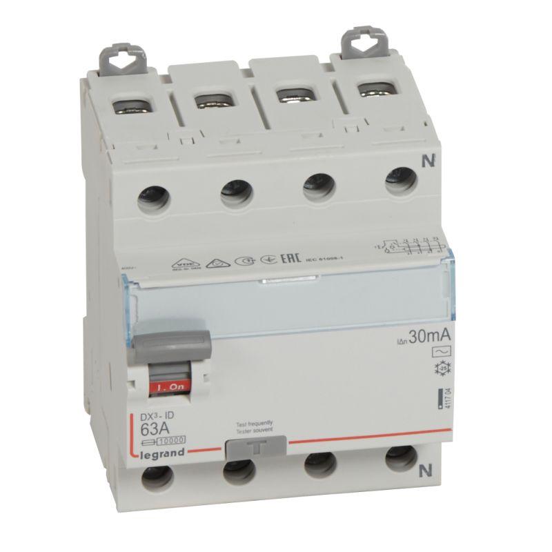 выключатель диф. тока 4п 63а 30ма тип ac dx3 leg 411704 от BTSprom.by