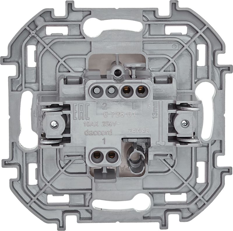  Выключатель 1-кл. Inspiria 10А IP20 250В 10AX механизм сл. кость IEK 673601 фото в каталоге от BTSprom.by