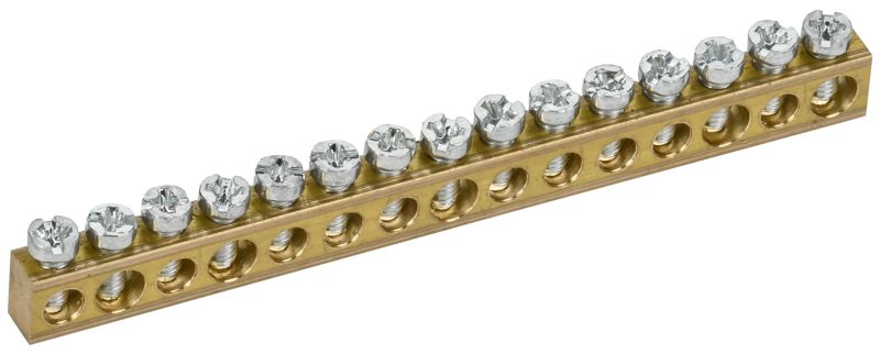 шина нулевая 6х9 15 отверст. tekfor iek tf-kp00d-sn-15 от BTSprom.by