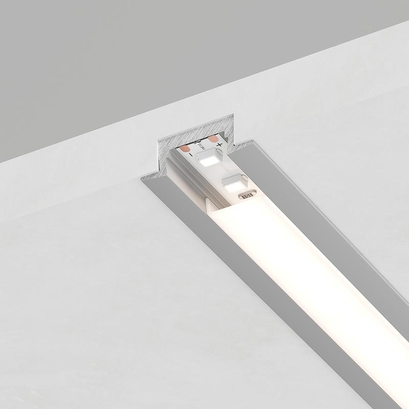 профиль алюминиевый cab251 22х6 встраиваемый серебр. 2м ( в комплекте 2 заглушки) feron 10265 от BTSprom.by