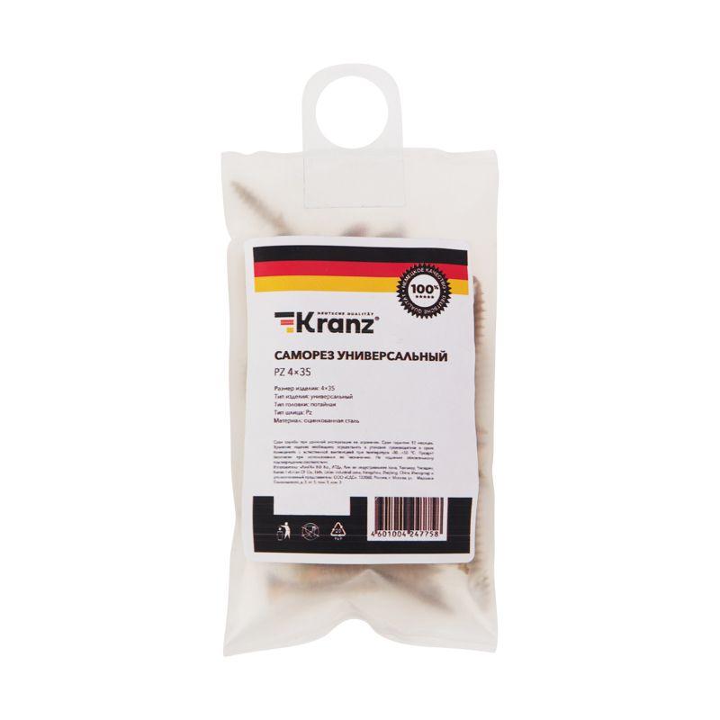  Саморез универсальный 4х35 желт. цинк (уп.50шт) Kranz 1111-0435-4 фото в каталоге от BTSprom.by