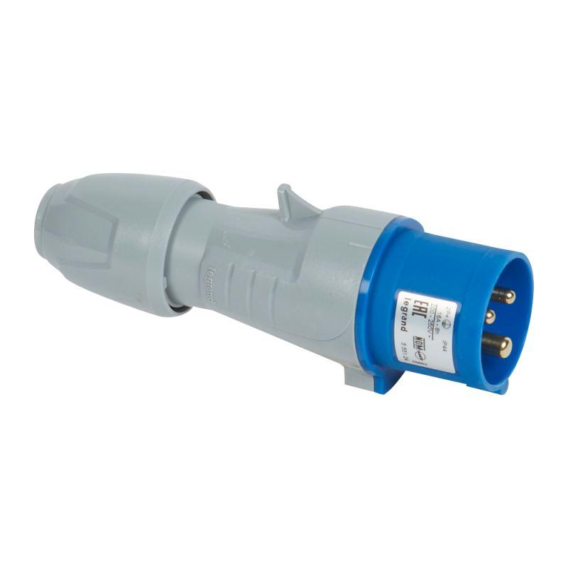 вилка мобильная 16а 2к+з 230в ip44 блист. leg 090103 от BTSprom.by
