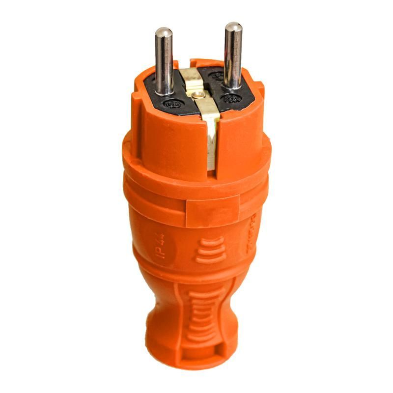 вилка прямая с заземл. ip44 каучук оранж. tokov tke-c10-kv-z от BTSprom.by