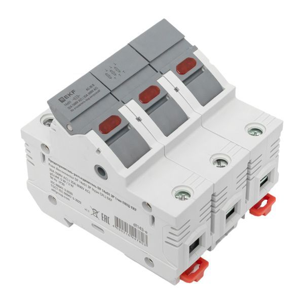  Предохранитель-разъединитель DF 14х51 3п (тип ПВЦ) EKF df143-e фото в каталоге от BTSprom.by