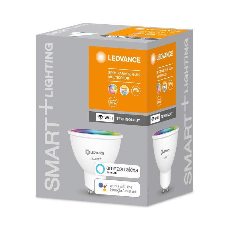 лампа светодиодная smart+ wifi spot gu10 multicolour 32 45град. 5вт/2700-6500к gu10 ledvance 4058075485693 от BTSprom.by