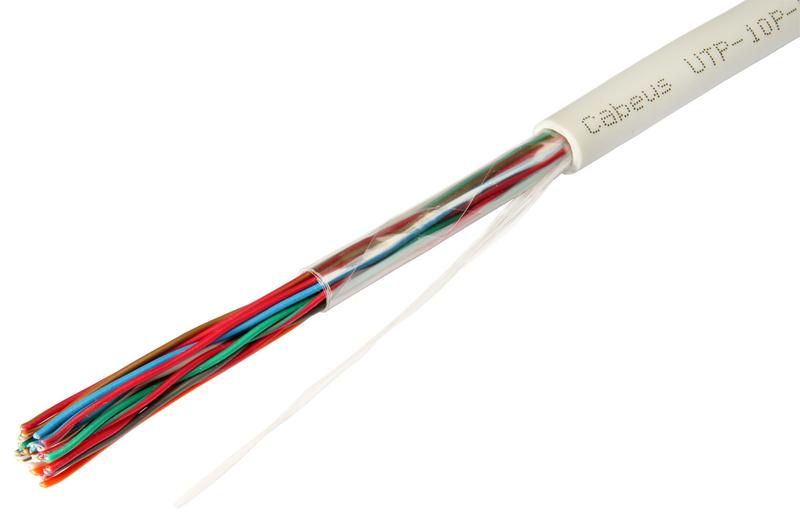 кабель витая пара utp (u/utp) кат.3 10 пар 24 awg ож solid pvc нг(а)-ls cabeus 7274c от BTSprom.by