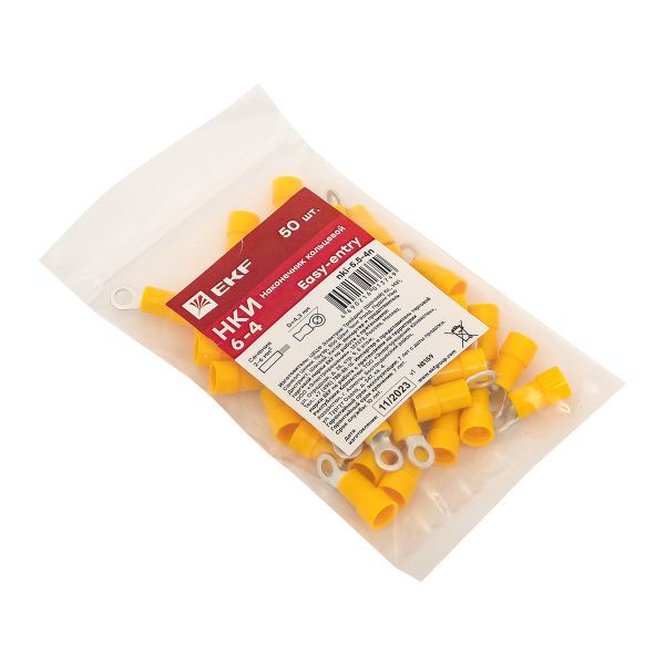  Наконечник кольцевой изол. НКИ 6.0-4 (уп.50шт) EKF nki-5.5-4n фото в каталоге от BTSprom.by