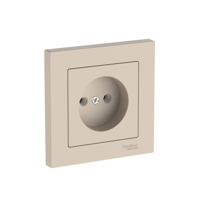 розетка atlasdesign 16а без заземл. быстрозажим. клем. в сборе песочн. se atn001240s от BTSprom.by