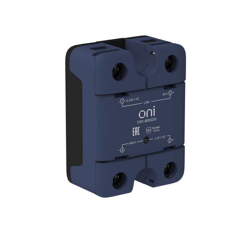 реле твердотельное ssr1 80а 3-32в dc 12-250в dc oni ssr1-80dd250 от BTSprom.by