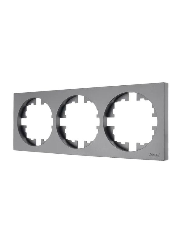  Рамка 3-м OSEN горизонт. квадрат сер. матов.LEZARD 743-7400-148 фото в каталоге от BTSprom.by