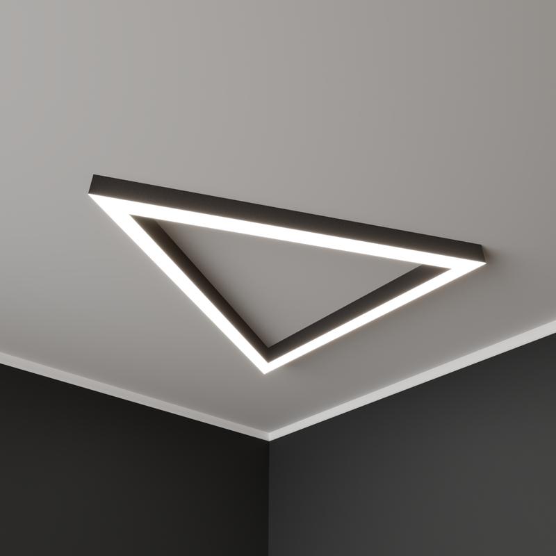 светильник светодиодный rve-pls5070-trio-1535-n 118вт 4000к 1535х1329х70мм сег. 1535мм 50х70мм треугольник накладной ral9006 муар сер. rvelektro rve00018668 от BTSprom.by