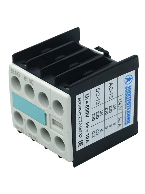 блок-контакт 3rh1911-1fa11 1но+1нз для контакторов типоразмера s00 фронтальный винт. клеммы ip20 электротехник et014832 от BTSprom.by