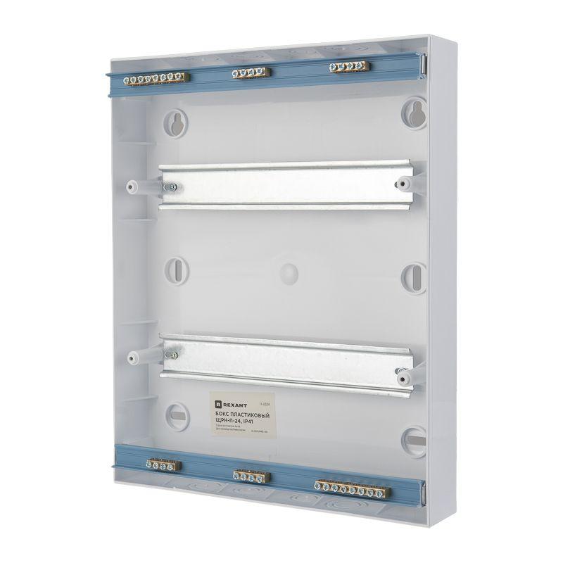  Бокс ЩРН-П-24 IP41 пластик. бел. Rexant 11-0324 фото в каталоге от BTSprom.by