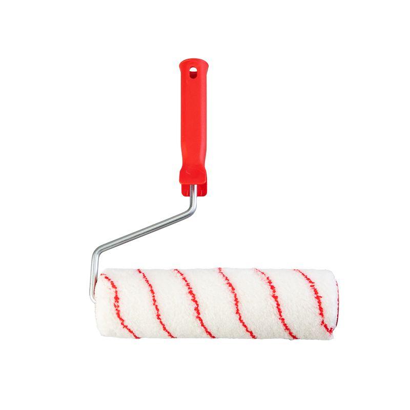  Валик полиамид бел. с желт. полосой ворс 11мм шир. ролика 240мм d42мм бюгель 8мм "Мастер" Rexant 89-0010 фото в каталоге от BTSprom.by