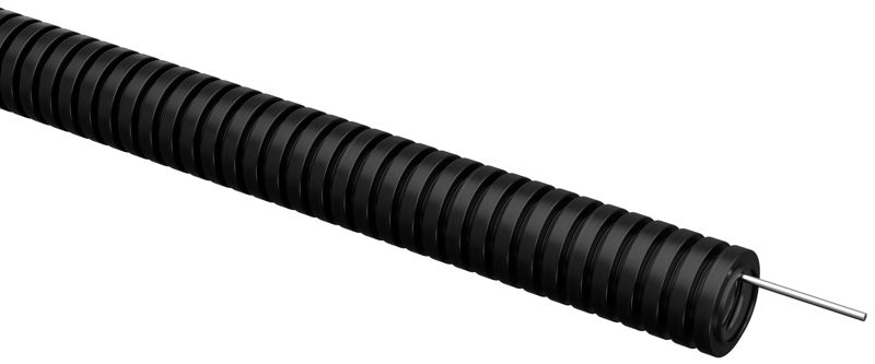 труба гофрированная пвх d20мм с протяжкой черн. (уп.100м) elasta iek et-tg21-121-020-100-k02 от BTSprom.by