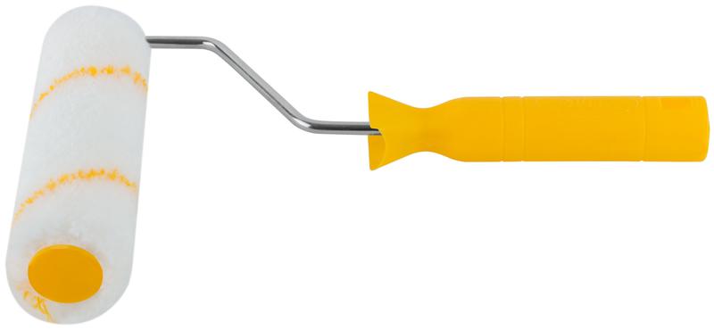  Валик полиакриловый с желт. полосой "миди" диам. 30/54мм ворс 12мм 150мм бел. FIT 02622 фото в каталоге от BTSprom.by