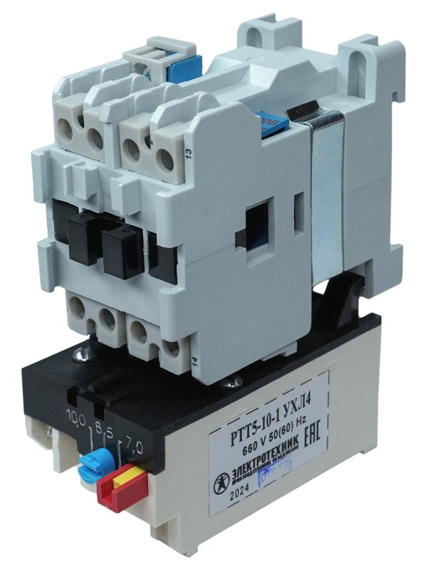 пускатель электромагнитный пм12-010200 ухл4 в 10а 220в/50гц 1но ip00 нереверсивный с реле ртт5-10-1 7.0-10.0а электротехник et007021 от BTSprom.by