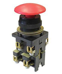  Выключатель кнопочный ВК30-10-21130-54 У2 2НО+1НЗ гриб без фиксации 10А IP54 660В черн. Электротехник ET506134 фото в каталоге от BTSprom.by