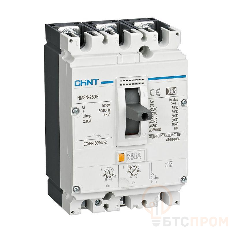 Выключатель автоматический защиты двигателя 3п 125А 50кА NM8N-250S M (R) CHINT 271427 фото в каталоге от BTSprom.by  Выключатель автоматический защиты двигателя 3п 125А 50кА NM8N-250S M (R) CHINT 271427 фото в каталоге от BTSprom.by