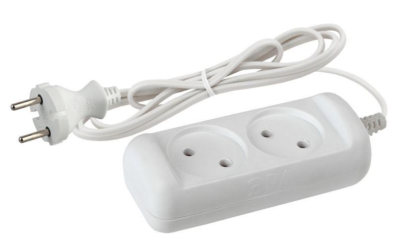 удлинитель 2х1.5м без заземл. 6а ip20 ux-2-1.5m шввп 2х0.75 эра б0038557 от BTSprom.by