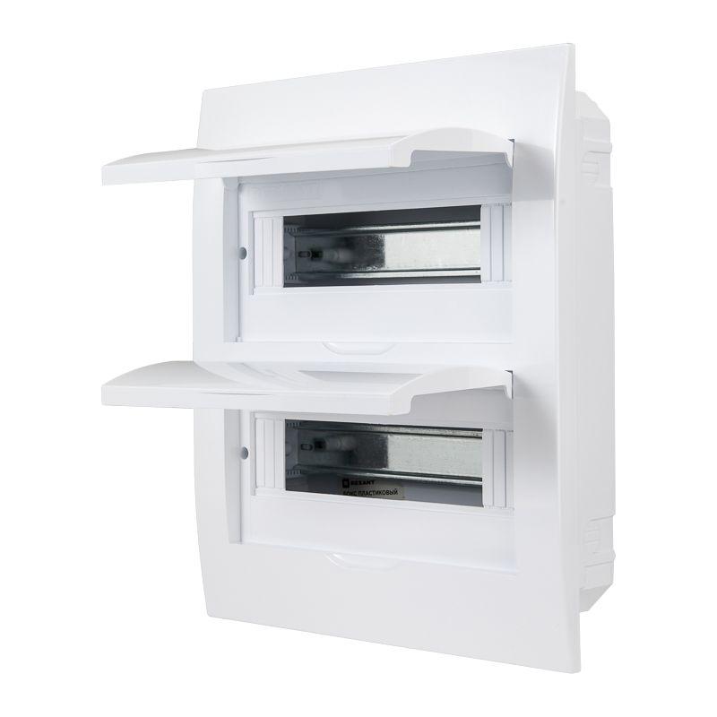  Бокс ЩРВ-П-24 IP41 пластик. бел. (бел. дверца) Rexant 11-0225 фото в каталоге от BTSprom.by