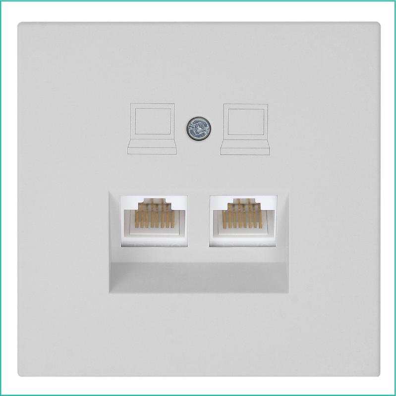 розетка компьютерная 2-м сп rj45 fd кат.5e с накладкой механизм тауп матов. soft touch jasmart fd6106ptm от BTSprom.by