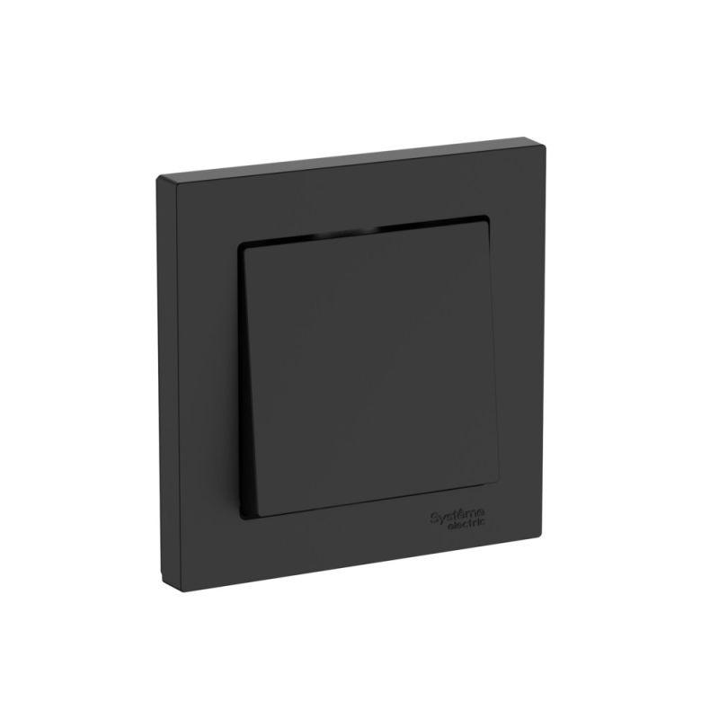 выключатель 1-кл. atlasdesign (сх. 1) 10ax быстрозажим. клем. в сборе карбон se atn001012s от BTSprom.by