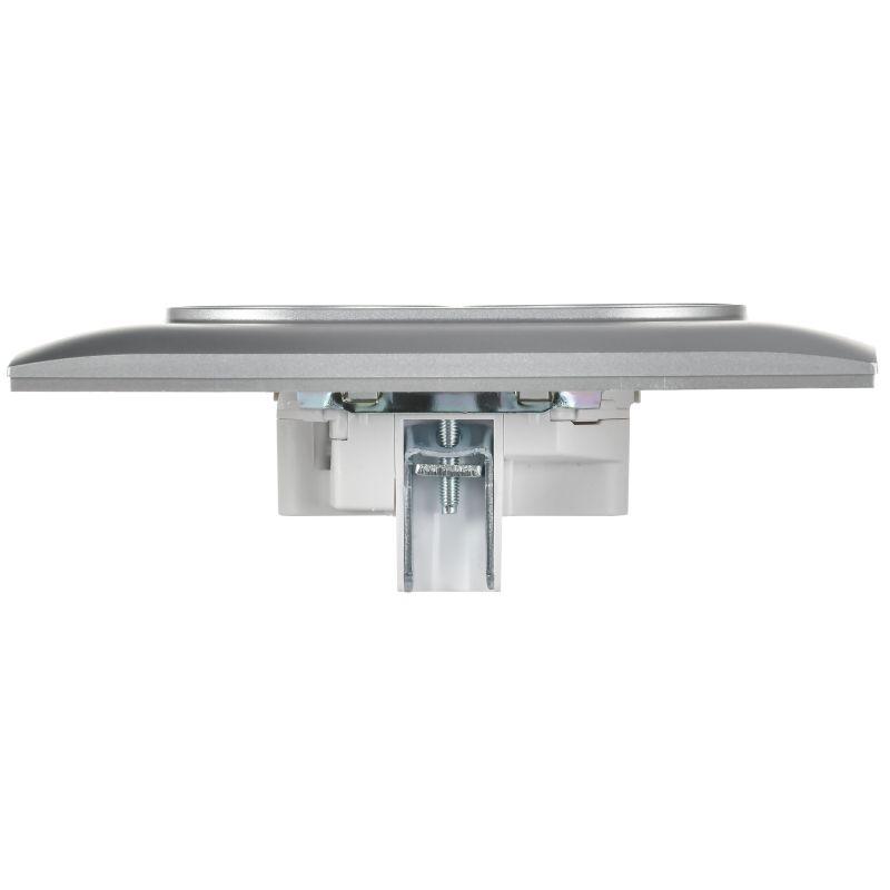  Розетка 2-м SKANDY 10А без заземл. защ. шторки в сборе SK-R09S серебр. IEK SK-R23-10-K23-F фото в каталоге от BTSprom.by