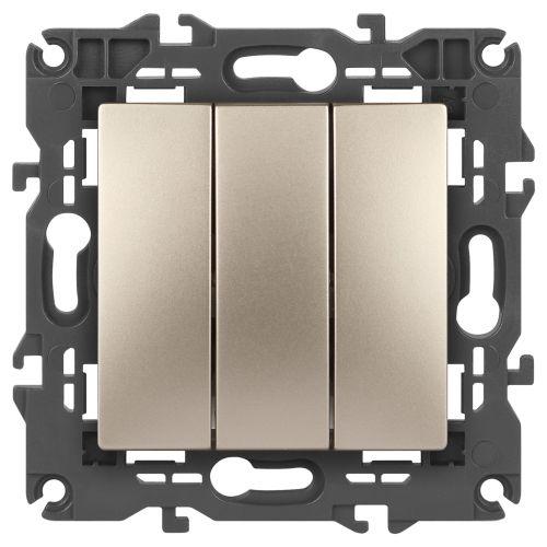 выключатель 3-кл. сп elegance 14-1107-04 10а ip20 250в 10ax механизм шампань эра б0034253 от BTSprom.by