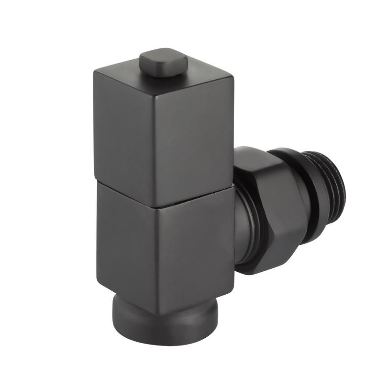  Набор дизайн-вентилей CUBE угловой 1/2дюйм черн. Royal Thermo НС-1422578 фото в каталоге от BTSprom.by