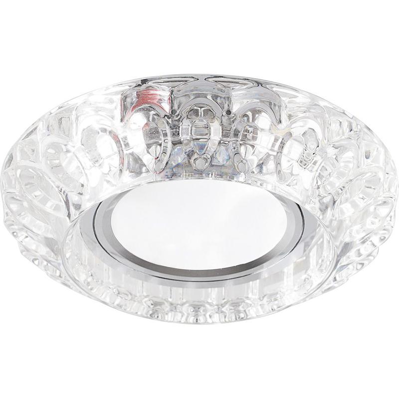 светильник потолочный встраиваемый со светодиодной подсветкой 15ledх2835 smd 4000к mr16 50вт g5.3 прозрачн. cd987 с драйвером в комплекте feron 32664 от BTSprom.by