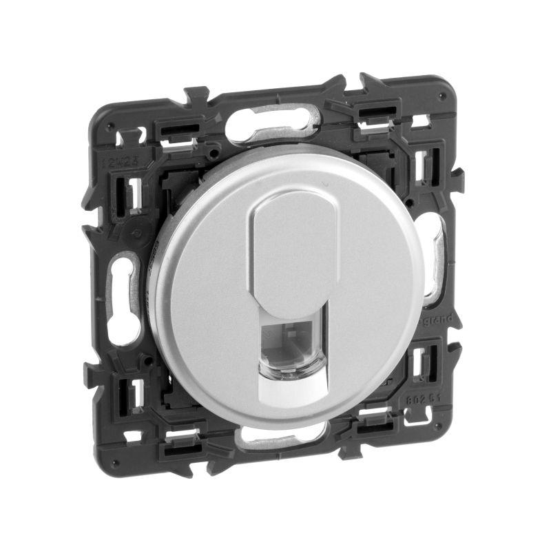  Панель лицевая Celiane для розетки телефонной RJ11 титан Leg 068537 фото в каталоге от BTSprom.by