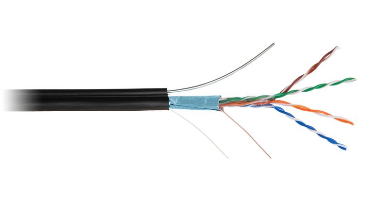 кабель витая пара f/utp кат.5e 4х2х24awg solid pe outdoor черн. (уп.305м) netlan ec-uf004-5e-pe-sw-bk от BTSprom.by